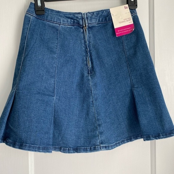 NWT-SO Denim Junior High Rise Tennis Skirt, Size: 5/ 27 W - Picture 3 of 5